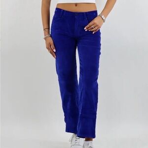 We The Free Royal Blue Corduroy High-Rise Pants
